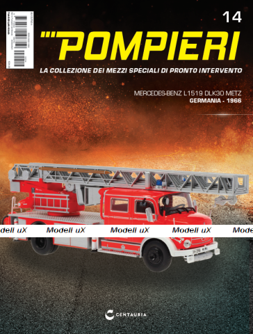MERCEDES BENZ L 1519 DLK30 METZ Germania - 1966, Pompieri Italy collection #14 1:43