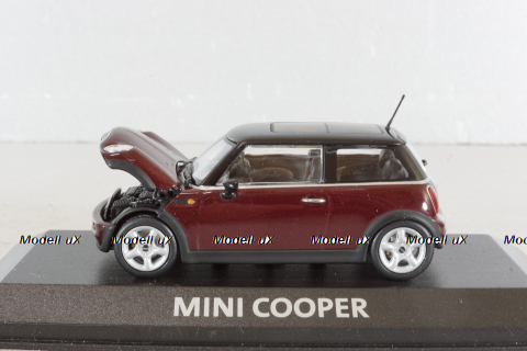 Mini Cooper (R50) 2000, dark red/black, Minichamps 1:43