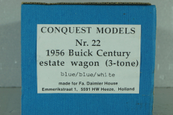 Buick Century Estate Wagon 1956, blue/white, NR22, Conquest Models 1:43