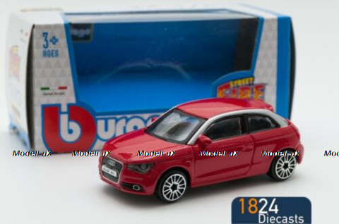 Audi A1 2010 red, Burago 1:43
