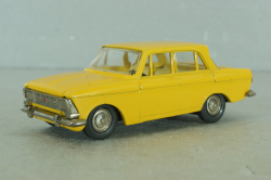 Москвич-412 А2, желтый, 2 зажима,Тантал/Радон 1:43