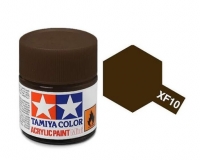 Краска матовая акриловая (Flat Brown), Tamiya XF-10