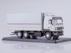МАЗ-6312 бортовой с тентом МЧC, SSM1216, SSM 1:43