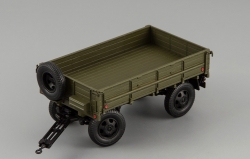 Прицеп 2-ПН-2 (гражданские номера) (с дугами и тентом), 600201, DiP Models 1:43