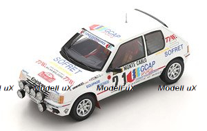 Peugeot 205 GTI No.21 3rd Rally Monte Carlo 1988 Jean-Pierre Ballet - Marie- Christine Lallement, S9453, Spark 1:43