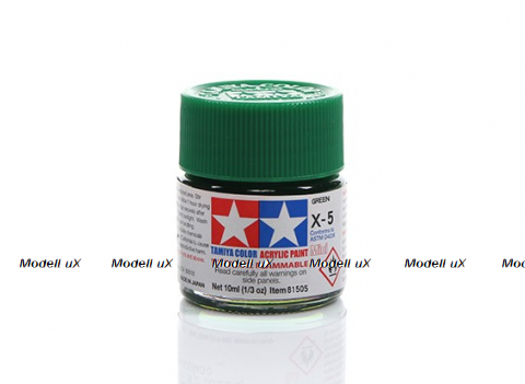 Краска глянцевая акриловая (Зеленая), Tamiya X-5