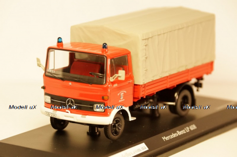 Mercedes Benz LP 608 Feuerwehr Pritsche/Plane, Schuco 1:43