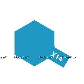 Акриловая глянцевая краска  Gloss Sky Blue (небесно голубой), X-14, 81514 Tamiya 