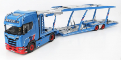 SCANIA S730 V8 TRUCK CAR TRANSPORTER MOSOLF 2017, SL10260001-1026/01, NZG 1:18