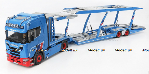 SCANIA S730 V8 TRUCK CAR TRANSPORTER MOSOLF 2017, SL10260001-1026/01, NZG 1:18