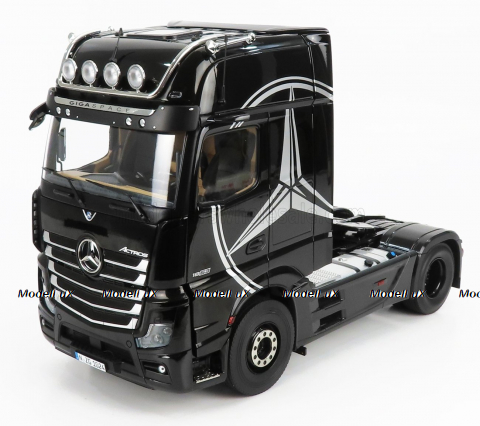 MERCEDES BENZ ACTROS 2 1863 GIGASPACE 4x2 MIRRORCAM TRACTOR TRUCK LOGO MERCEDES 2-ASSI 2018, LM10240051, NZG 1:18