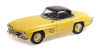 Mercedes 300 SL Roadster (W198) 1957 Yellow W/Hardtop, 180039044, Minichamps 1:18