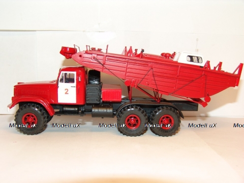 Краз 255 с катером пожарный, Киммерия 1:43