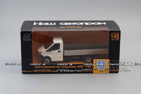 ГАЗель NEXT А21R23 длинный борт белый/серый Н559, НАП 1:43