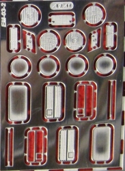 Фототравление Подложки для фар/фонарей ВАЗ 2103, EM-003-2, 1:43