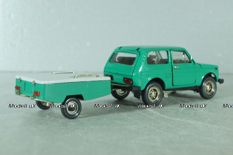 Ваз-2121 Нива А20 с прицепом скиф, июнь 1982г., Тантал/Радон 1:43
