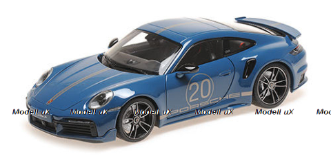 Porsche 911 (992) Turbo S Coupe Sport Design 2021, Blue, 110069073, Minichamps 1:18