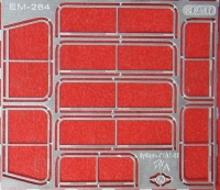 Фототравление Рамки форточек Кубань Г1А1-02 (Modimio), EM-264, 1:43