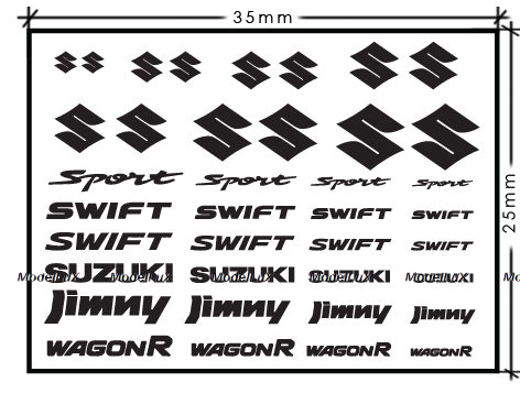 Suzuki логотип, металлический, самоклеющийся, ZoomOn 1:24/1:43/1:64 