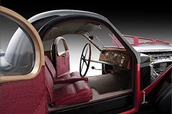 Bugatti Type 57SC Atalante 1937 Red/Black, 7828-Z75, Bauer 1:12