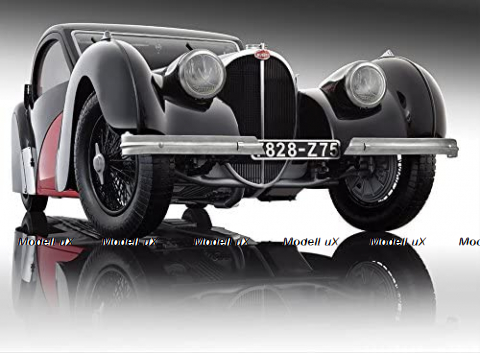 Bugatti Type 57SC Atalante 1937 Red/Black, 7828-Z75, Bauer 1:12