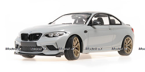 BMW M2 CS 2020,  Silver Metallic W/Gold Wheels, 155021028, Minichamps 1:18