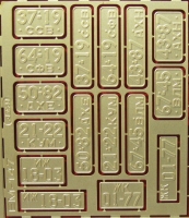 Фототравление Комплект номерных знаков для моделей, EM-147, 1:24