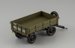 Прицеп 2-ПН-2 (гражданские номера) (с дугами и тентом), 600201, DiP Models 1:43