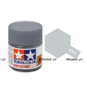 Акриловая глянцевая краска Chrome Silver (хром серебро), X-11, 81511 Tamiya