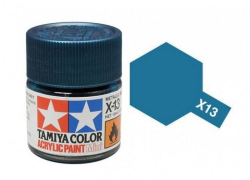 Акриловая глянцевая краска  Metallic Blue (синий металлик), X-13, 81513 Tamiya