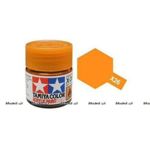 Акриловая краска Clear Orange (оранжевый ), X-26, 81526 Tamiya