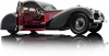 Bugatti Type 57SC Atalante 1937 Red/Black, 7828-Z75, Bauer 1:12