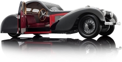 Bugatti Type 57SC Atalante 1937 Red/Black, 7828-Z75, Bauer 1:12