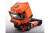 Mercedes Actros Gigaspace 4X2 Facelift towing vehicle with illumination 2018 orange/black, 99265, NZG 1:18
