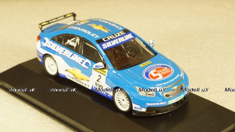 Chevrolet Cruze LT, No.2, RML Silverline Chevrolet, BTCC J. Plato, without showcase, Atlas 1:43