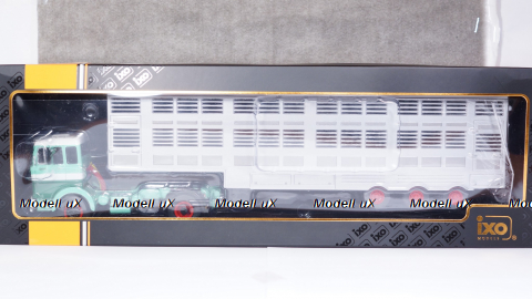 Mercedes LPS 1632 Livestock transporter 1970 green/white/silver, IXO TTR008 1:43