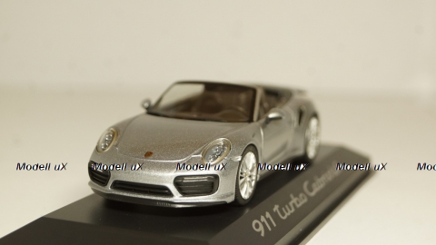 Porsche 911 (991/II) Turbo Cabriolet 2016 silver, Herpa 1:43