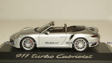 Porsche 911 (991/II) Turbo Cabriolet 2016 silver, Herpa 1:43