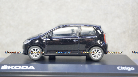 Skoda Citigo metallic-black 3 doors, ABR143AB-021DA, Abrex 1:43