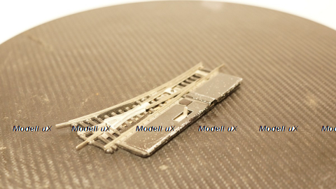 Стрелка правая металл, Berliner-TT-Bahnen, масштаб TT №2   