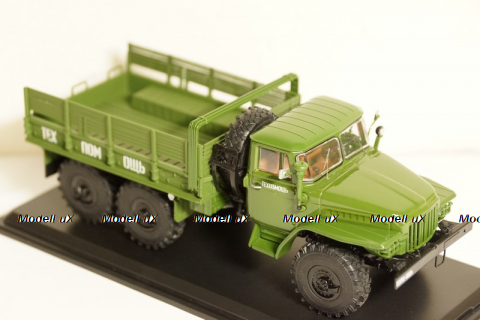УРАЛ 375Д бортовой (хаки), SSM1055, SSM 1:43