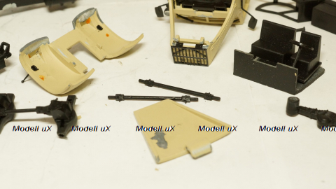 Краз 255 борт, песочный, на запчасти, Саратов 1:43