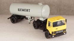 МАЗ 5337 1978г. с п/прицепом цементовоз ТЦ-15 , Viko models 1:43
