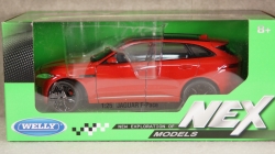 Jaguar F-Pace metallic-red without showcase, 24070, Welly 1:24