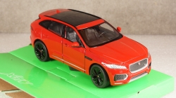 Jaguar F-Pace metallic-red without showcase, 24070, Welly 1:24