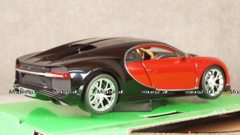 Bugatti Chiron red/black, 24077, Welly 1:24