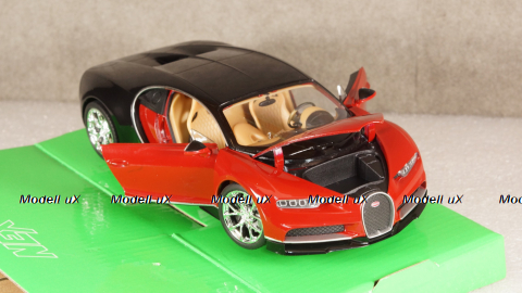 Bugatti Chiron red/black, 24077, Welly 1:24