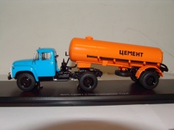 ЗИЛ 130В1 (поздний) + полуприцеп ТЦ-4 Цемент (оранжевый), SSM7006