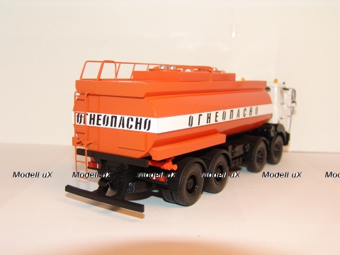 МЗКТ 6515 "Огнеопасно" с прицепом бочкой,  BY.VOLK 1:43