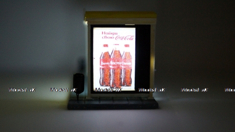 Автобусная остановка с рекламным лайтбоксом и освещением, Kirovograd Models 1:43